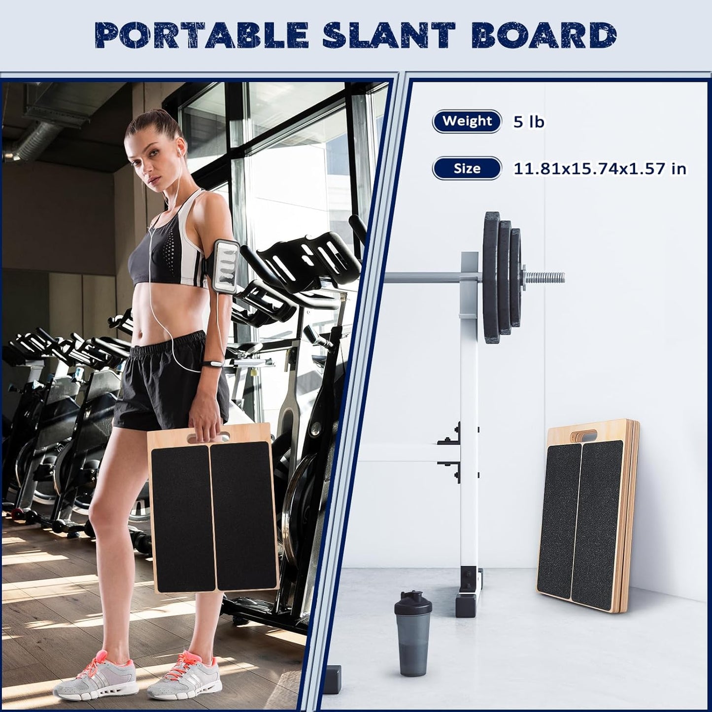 Foldable Wooden Calf Stretch Board