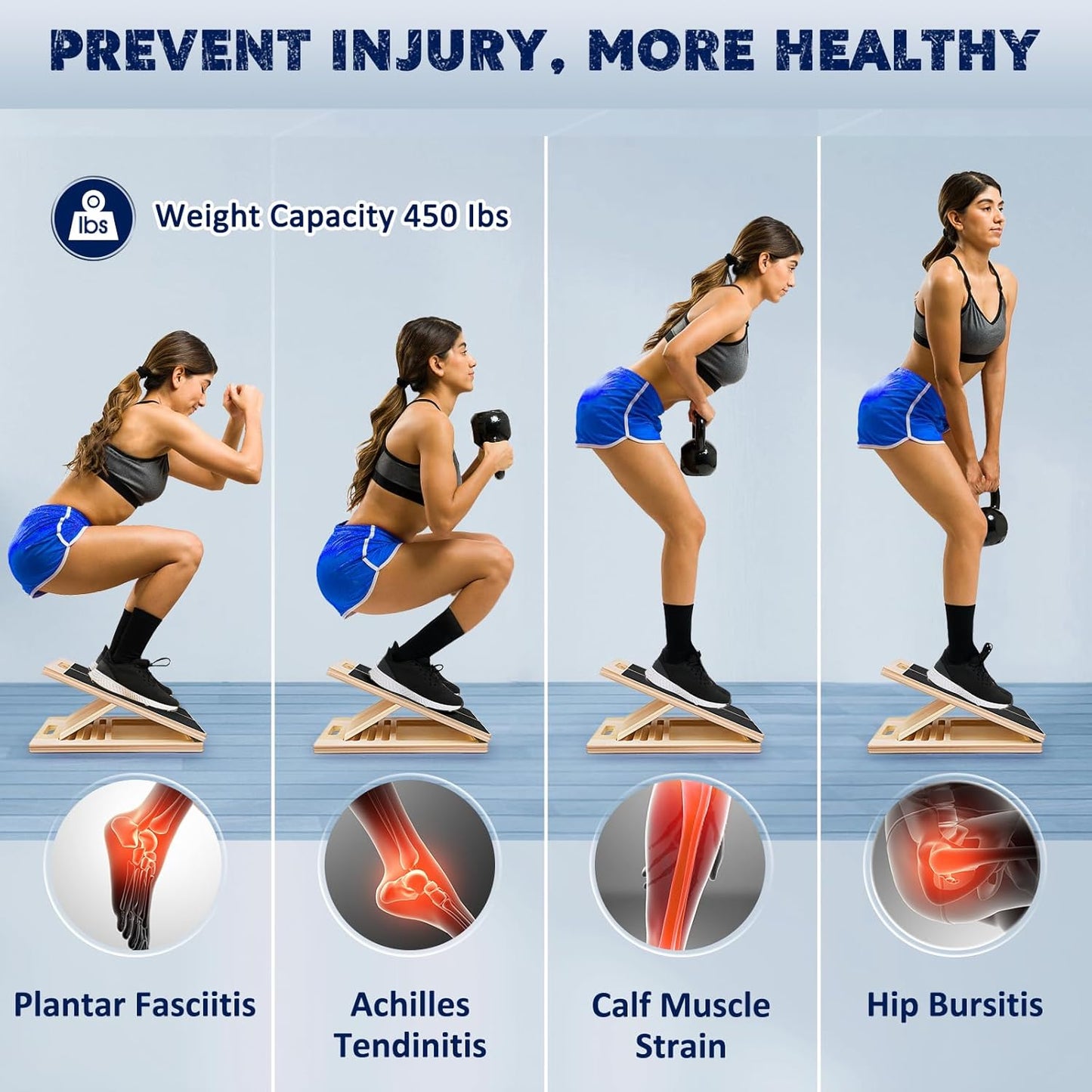 Foldable Wooden Calf Stretch Board